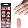 GLAM UP Glam'Up Paris - Unghie finte - Copertura completa - Facile da usare, 100 pezzi, forma di mandorla, n. 174, rosa
