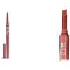 3INA MAKEUP - The Automatic Lip Pencil 503 + The Color Lip Glow 503 - Matita Labbra Nudo Waterproof + Rosetto Rosa Nude Burroacaco di Karite per Nutrire le Labbra - Vegan - Cruelty Free
