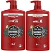 Old Spice Wolfthorn Gel e Shampoo per uomo, 3 in 1, 2 x 1000 ml