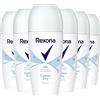 Rexona Anti-traspirante Roll-On Cotton Dry con profumo leggermente floreale e sobrio ispirato al cotone (confezione da 6)