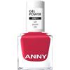 ANNY Gel Power Nail Polish - Smalto gel colorato senza lampada UV, brillantezza brillante e durata fino a 12 giorni, resistente alle schegge e ai graffi, colore: Just Passion - rosso lampone brillante