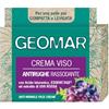 GEOMAR | Crema Viso Antirughe Rassodante, con Acido Ialuronico, ESSENC'AGE ed Estratto di Uva Rossa dell'Emilia Romagna, 95% di Origine Naturale, Made in Italy, 50 ml