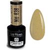 La Rosa Productos Profesionales LA ROSA UV LED Smalto Gel Hybrid Color CREMA - A Lunga Durata e Molto Facile da Applicare, Perfetto per la Nail Art - Fai da Te a Casa o in Salone - 9 ml (Oro)