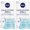 Nivea Clear-Up Strips Zona T 6 pz, Cerotti Punti neri, Anti Imperfezioni, per la Pulizia Viso (Confezione da 2)