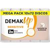 Demak'Up Sensitive - 720 Dischi di Rimozione Trucco Rotonda in Cotone Naturale Non Sbiancato - 10 x 72 Unità