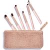 Nabla Denude Eye Brush Set | Set completo di pennelli occhi professionali, vegani e cruelty-free per un trucco impeccabile | Include 6 pennelli essenziali e una preziosa mini bag in rete metallizzata.