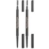 Revolution Beauty London Makeup Revolution, Precise Brow Pencil, matita per sopracciglia a doppia estremità e pennello a rocchetto, punta fine, marrone medio, 9g (Confezione da 2)