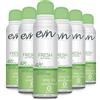 EVIN FEMME | Deodorante Donna Spray 48H Fresh, Fragranza Green tea e Sandalwood, Formula Attiva per 48h, 6x150ml