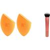 Real Techniques Expert Face, Pennello per il Trucco & spugnetta Miracle Complexion, confezione da 2 pezzi