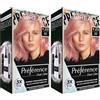 L'Oreal Paris L'Oréal Paris Colore intensivo per capelli permanente, fino a 8 settimane, effetti lucidi e intensi, Préférence Vivid Colors, oro rosa 9.213 (Confezione da 2)