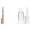 3INA MAKEUP - The Automatic Lip Pencil 502 + The Color Lip Oil 100 - Matita Labbra Beige nudo chiaro Waterproof + Balsamo Labbra con Acido Ialuronico - Vegan - Cruelty Free
