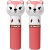 Lip Smacker Lippy Pals Fox, Balsamo Labbra aromatizzato per Bambini ispirato agli Animali, Idratante e Levigante per rinfrescare le Labbra, Gusto Mela Volpe (Confezione da 2)