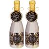 Accentra Bagno & docciaschiuma WINTER MAGIC 780 ml in grande bottiglia spumante, regalo donna Natale, profumo muschio vanigliato, bianco/oro/nero (Confezione da 2)
