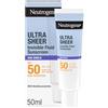 Neutrogena Ultra Sheer Fluido Protezione Solare Anti-Età SPF 50, 50 ml
