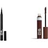 3INA MAKEUP - The 24h Pen Eyeliner 900 + The Color Mascara 575 - Eyeliner Nero Liquido Matte - Pennello Preciso - Mascara Colorato Marrone con Cheratina Vegetale per Ciglia - Vegan - Cruelty Free