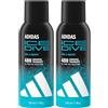 adidas, Ice Dive Deodorante Spray Uomo, Profumo che Dura fino a 48 Ore, Formula Vegana e Senza Alcol, 150ml (Confezione da 2)