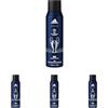 adidas UEFA Champions League Goal Edition Anti Perspirant Deodorante Spray (Confezione da 4)