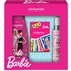 Naturaverde BARBIE | Gift Set Carte UNO, Cofanetto Bagnoschiuma da 300 ml, Acqua Profumata 100 mll e Set Carte da Gioco UNO