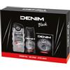 Denim - Regalo Uomo, After Shave Dopobarba 100 ml, Docciaschiuma 250 ml e Deodorante Spray 150 ml, Fragranza Black, Azione Lenitiva ed Emolliente