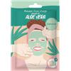 French Tendance Maschera Aloe Vera in tessuto - Trattamento viso espresso in 10 minuti - Pelle morbida e idratata - per comfort e freschezza immediati - idratazione, bellezza donna - Skincare Maschera French Trend