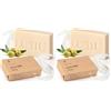 lubiu Sapone Latte di Capra - 100 g Sapone Naturale Artigianale - Usare Come Saponetta Corpo, Mani e Saponetta Viso - Saponette Profumate Regalo - Goat Milk Soap (Confezione da 2)