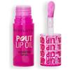 Revolution Beauty London Revolution, Pout Lip Oil - Olio Nutriente Labbra Teinté, Altissima Brillantezza e Finitura Non Appiccicosa, Vegano e Senza Crudeltà, Lampone Rosa, 4 ml