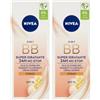 NIVEA ESSENTIALS BB Cream Super-Idratante 24H No Stop 50 ml, Crema Giorno SPF15 Uniformante, Crema viso Pigmentata, Crema Idratante con Olio di Jojoba Bio e Minerali (Confezione da 2)
