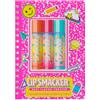 Lip Smacker, Back to School Collection, Spiral Notebook Lip Balm Trio, 3 Pezzi Set Balsamo Labbra con Quaderno a Spirale, Burrocacao per Bambini, Rosa
