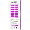 ANNY Gel Nail Strips - Pellicola UV per unghie da incollare con lampada UV, resistente e infrangibile, facile da usare, colore: disco fever - Lavanda al vapore - n. 39