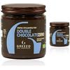 Grezzo Raw Chocolate Crema spalmabile senza zucchero Double Chocolate Zero 2x180g - Crema Bio al cacao crudo con granella di fave di cacao per un Effetto Crunchy - Crema cioccolato senza zuccheri Aggiunti Biologica