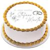 Generico Cialda per Torta 25 anni di matrimonio nozze d'argento anniversario Personalizzata ostia Decorazione per Torte ostie tonda nome decorazione fai da te con nome degli sposi sposo sposa