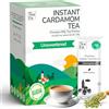 TeaFit Premium Unsweetened Cardamom Instant Tea Premix - 10 Single Serve Sachets | Ready to Drink Instant Milk Tea Premix | Home Like Elaichi Chai | No Added Artificial Sugar