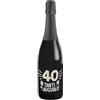 Bottle-Up Bottiglia di Prosecco D.O.C. Extra Dry 0.75 lt., per idea regalo di compleanno 40 anni per lui e per lei, tanti auguri con etichetta in argento (Argento, 40)