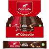 Cote d'Or, Bastoncino al Cioccolato Fondente con Nocciole, Tavoletta di Cioccolato con Cacao 100% Sostenibile, 32x45g (32 monoporzioni da 45g)