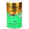 Kajal Khanum Ghee - Grasso di burro puro, 1000 g, burro di alta qualità per arrostire, cucinare e cuocere al forno, perfetto per friggere, punti di affumicatura elevati, senza additivi, con adesivo kajal