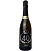 Swart - Idea regalo per compleanno 40 anni - Bottiglia Tanti Auguri da 0,75L - Etichetta personalizzata con autentici cristalli - spumante Italiano di alta qualità