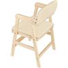HUOLE Seggiolone,regolabile in altezza（35cm-51cm）, sedia per bambini, in legno di faggio, stabile e sicura,cm-51cm fino a 90 kg, per bambini e adulti (48 * 46 * 78 cm - Beige)