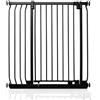 Safetots Cancelletto di Sicurezza Elite Extra Alto, 89cm - 98cm, Nero Opaco, Extra Alto con 96.8cm di Altezza, Cancelletto di Sicurezza a Pressione per Scale, Barriera di Sicurezza