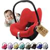BambiniWelt by Rafael K. Rivestimento estivo in spugna per seggiolino auto compatibile con Maxi Cosi Cabrio Fix + imbottitura per cintura (rosso + GP)