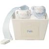BebeDeParis Regalo Neonato Maschio Femmina | 2 Ciucci per Bambini con Nome | de 0|6 Mesi e Portaciuccio blu | Senza BPA | Presentato in una scatola elegante personalizzata | | BebeDeParis