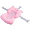 Generisch Cuscino da bagno antiscivolo per | Cuscino doccia morbido e pieghevole per bambini | Cuscino d'aria galleggiante per il bagno dei bambini | 0 mesi + | Con fibbie e 3 cinture di sicurezza