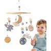 Generico Mobile Per Culla | Decorazione Legno Camera Bambini - Giostrina Rotante 360 Gradi Spaziale Stimolazione Visiva Sonno Neonato Giochi Notturni Asilo