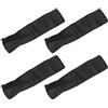 SIXRUN Coperchio della Maniglia dei Passeggini, Protezione per Maniche Lavabili in Pelle 4pcs con Accessori per Passeggini con Cerniera, Stile Lungo un Pezzo e Misura 52 X 12 Cm di (BLACK)