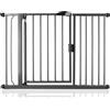 Safetots Cancelletto per Scale a Pressione con Chiusura Automatica, 118,2cm - 125,2cm, Grigio Ardesia, Cancelletto a Chiusura Automatica per Bambini, Barriera di Sicurezza per Bambini