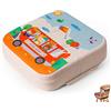 FANSU Cuscino Rialzo da Sedia per Bambini, Fansu Comodo e Facile da Pulire Smontabile Regolabile Cuscino Alzasedia Seggioloni Cuscino Seduta per Sedia da Giardino (Autobus animali,40x40x10cm)