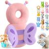 Syeefula Wonder Baby Head Protector, Wonderbaby Head Protector, Baby Head Protector Backpack, Baby Backpack Head Protection Pillow, Baby Fall Back Head Protector for Baby Walking (Pink Butterfly)