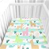 Odot Lenzuolo con angoli Lenzuola Carrozzina Neonato, Alpaca Stampa Bambino Cotone Coprimaterasso, Lenzuola per Culla Babybay (cactus,80x160 cm)