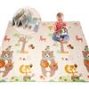 FOXSPORT Tappeto Gioco Bambini, Antiscivolo e Ldrorepellente Tappeto Puzzle, Tappetino da Gioco a Doppia Faccia - Pieghevole - 1,3CM Foam - 177 x 196 CM - Palestrina Neonat - Tappeto Neonato Gattonamento