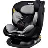 Nania Prato, seggiolino auto per bambini, I-Size, 40-150 cm, evolutivo dalla nascita, fino a circa 12 anni, fissaggio cintura di sicurezza, poggiatesta e inclinazione regolabili, supporto lombare e