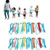 Agatige 2 corde da passeggio di sicurezza per bambini, 368 cm, anti-smarrimento, per bambini e bambini, per asili e scuole, con 12 manici colorati